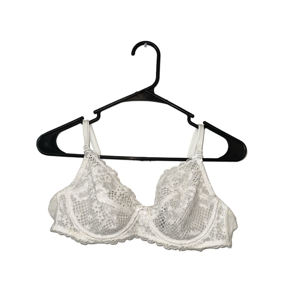Adore Me White Lace Bra